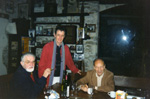 Le sculpteur Gérard Voisin, l'écrivain Robert de Goulaine et R.H., 2004