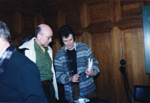 Le poète Raymond Beyeler et R.H. à la Sorbonne, 2002